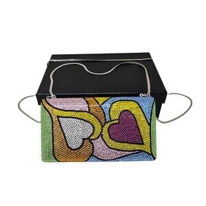 CHRISTAL COUTURE All You Need Is Love Clutch Bag Swarovski Crystal Valentine NYE